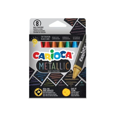 LAPIS DE CERA CARIOCA METALLIC C/8 CORES