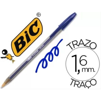 CANETA ESFEROGRAFICA BIC CRISTAL LARGE 1.6mm  AZUL