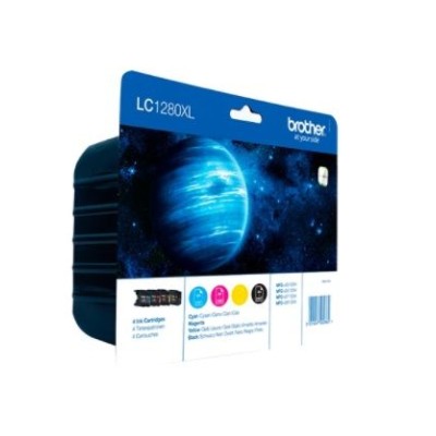 KIT 4 x TINTEIROS BROTHER LC1280 ALTA CAPACIDADE (BK+C+M+Y)