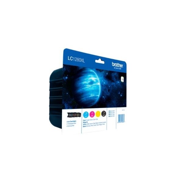 KIT 4 x TINTEIROS BROTHER LC1280 ALTA CAPACIDADE (BK+C+M+Y)