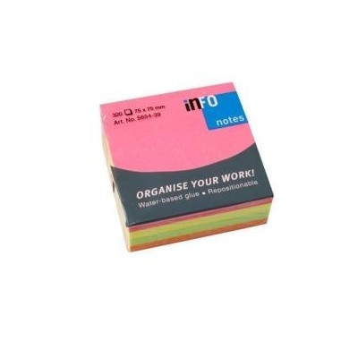 POST IT 75x75mm NEON (4 CORES) BLOCO 100FLS