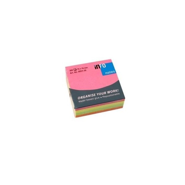 POST IT 75x75mm NEON (4 CORES) BLOCO 100FLS
