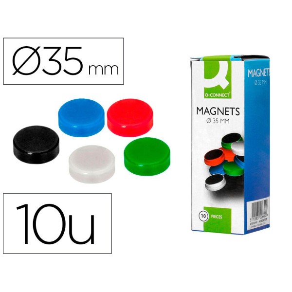 PACK x 10 IMAN SINALIZAÇAO QC 35mm CORES SORTIDAS