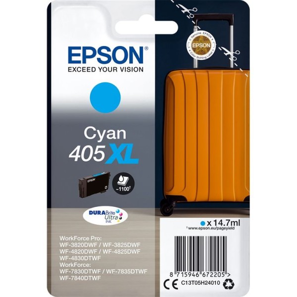 TINTEIRO EPSON 405XL CYAN 1.1K ORIGINAL
