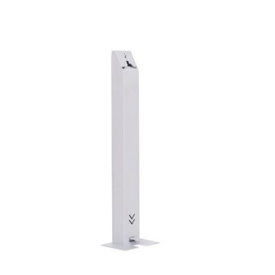 DISPENSADOR MECANICO C/ PEDAL  ALCOOL GEL C/ SUPORTE DE CHAO CINZA