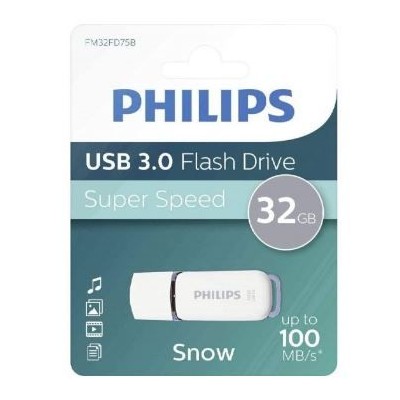 PEN DRIVE USB 2.0 PHILIPS SNOW EDITION CINZA 32GB