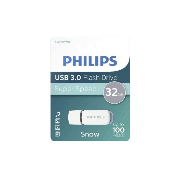 PEN DRIVE USB 2.0 PHILIPS SNOW EDITION CINZA 32GB