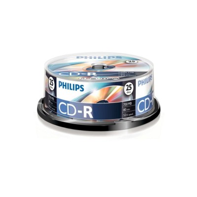 CD-R PHILLIPS 700MB 52x 80MIN CAKE 25unid.