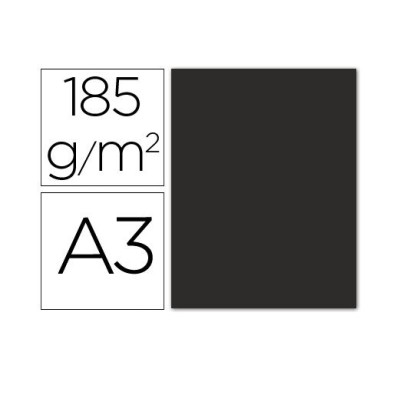 CARTOLINA A3 180/185gr. PRETO (PACK 50 UNID)