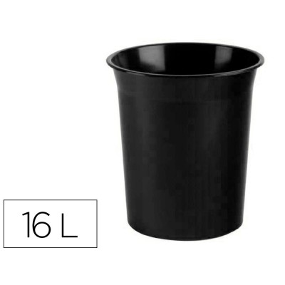 CESTO PAPEIS PLASTICO 16 LT "FECHADO" PRETO