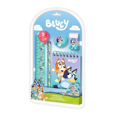 BLISTER C/ CONJUNTO ESCOLAR 5 PEÇAS BLUEY