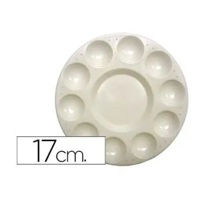 PALETA PINTURA PLASTICO CIRCULAR C/ 10 DIV. 17cm