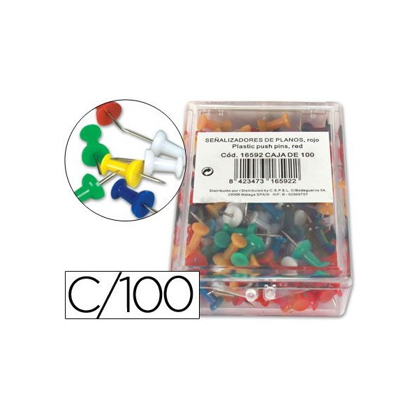 SINALIZADORES "ALFINETE" PIONESES CORES SORTIDAS 100unid.