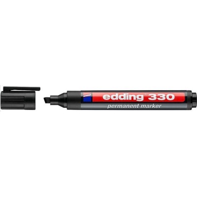 MARCADOR PERMANENTE EDDING 330 PT-BISELADA 1,5-5MM PRETO