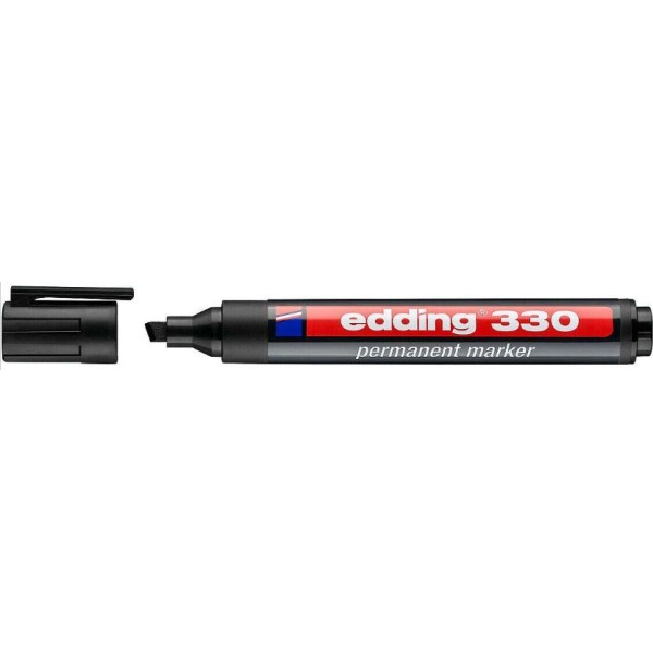 MARCADOR PERMANENTE EDDING 330 PT-BISELADA 1,5-5MM PRETO