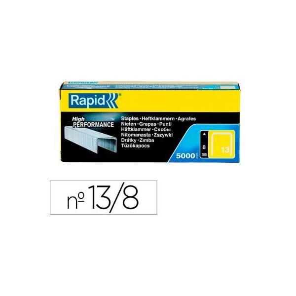 AGRAFES RAPID 13/8 Cx5000unid. GALVANIZADO