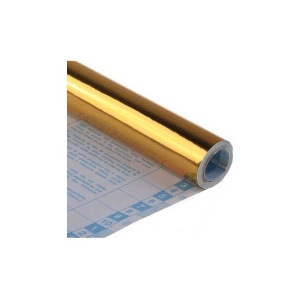 ROLO PAPEL AUTOCOLANTE 0,50x3MT 100My OURO