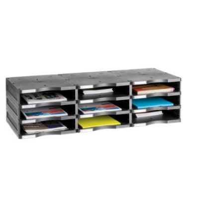 MODULO CLASSIFICADOR C/ 9 DIVISORIAS FIXAS 21x80,2x29cm PRETO