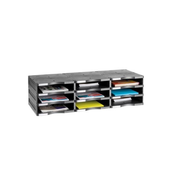 MODULO CLASSIFICADOR C/ 9 DIVISORIAS FIXAS 21x80,2x29cm PRETO