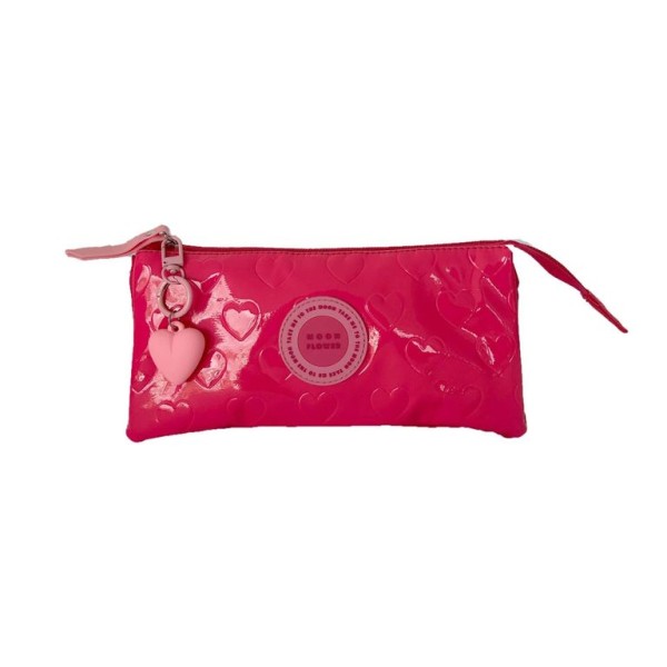 ESTOJO ESCOLAR TRIPLO AMBAR MOONFLOWER TEEN PINK LOVE 2025