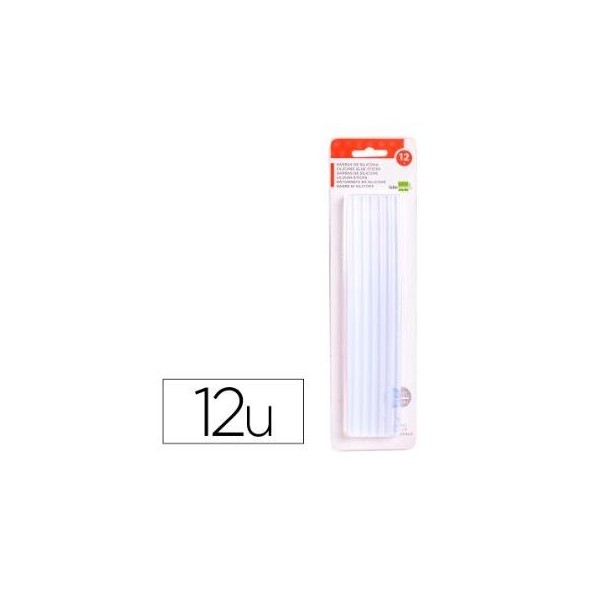 BLISTER C/ 12 RECARGAS EM BARRAS  "LP"  7/8mm X 20cm  P/ PISTOLA COLA QUENTE