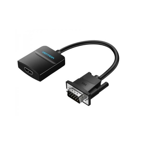 CABO CONVERSOR VGA (M) P/ HDMI (F) VENTION 1MT -  PRETO