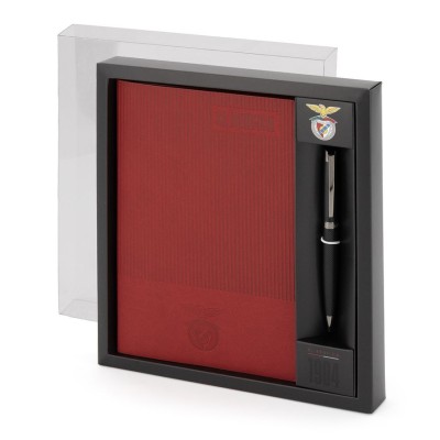 CONJUNTO DE BLOCO DE NOTAS A5 VERMELHO + ESFEROGRAFICA - BENFICA