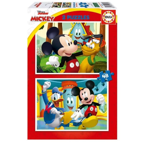 PUZZLE EDUCA 2X48 PECAS DISNEY MOUSE FUN HOUSE