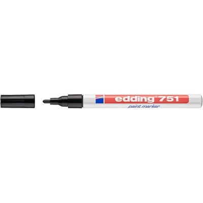 MARCADOR PERMANENTE EDDING 751 PT-CN 1-2MM PRETO