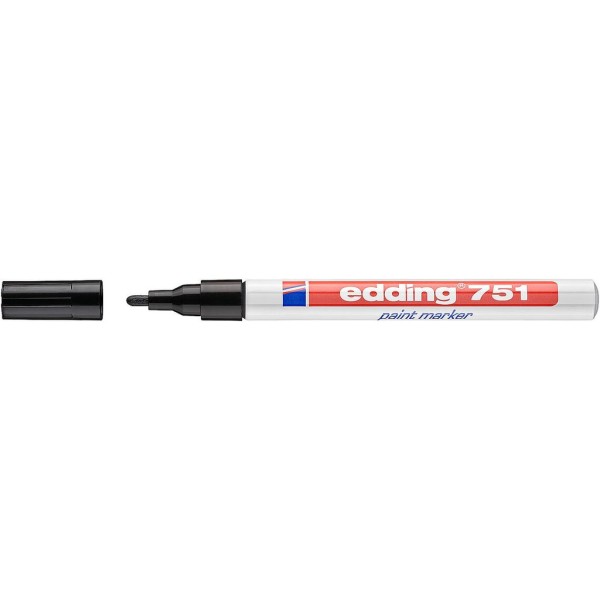 MARCADOR PERMANENTE EDDING 751 PT-CN 1-2MM PRETO