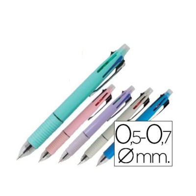 ESFEROGRAFICA QC STETRO 5 EM 1 AZUL + PRETO + VERDE + VERMELHO + LAPISEIRA 0.5mm