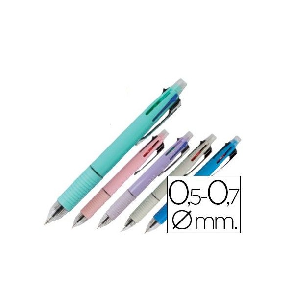 ESFEROGRAFICA QC STETRO 5 EM 1 AZUL + PRETO + VERDE + VERMELHO + LAPISEIRA 0.5mm