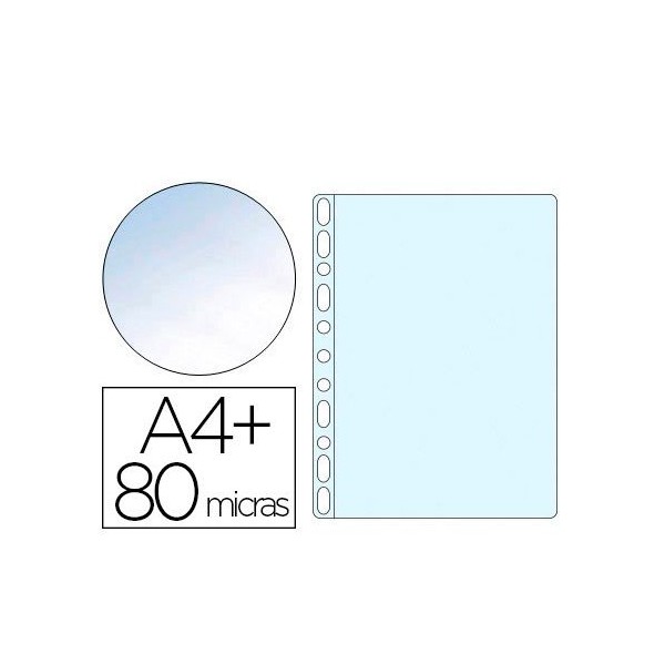 PACK C/ 10 x BOLSAS CATALOGO (MICAS) A4+ FOLIO 80My CRISTAL