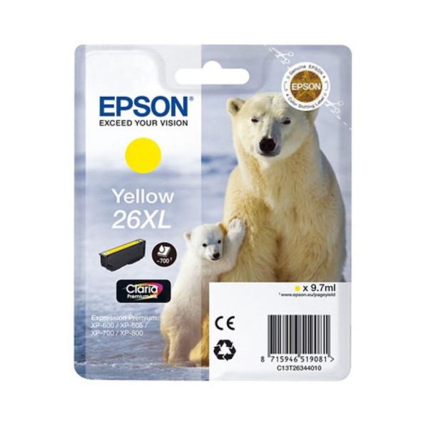 TINTEIRO EPSON 26XL AMARELO ORIGINAL
