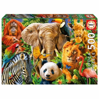 PUZZLE EDUCA 500 PECAS ANIMAIS SELVAGENS 