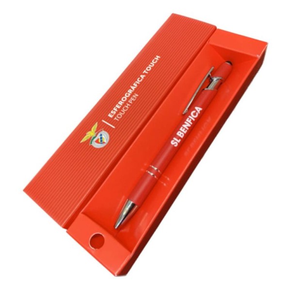ESFEROGRAFICA RETRATIL BENFICA ESCREVE AZUL (C/ BORRACHA TOUCH)