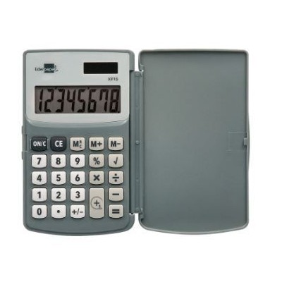 CALCULADORA DE SECRETARIA C/ TAMPA LP XF15 10DIG. 123x75x12mm - CINZA