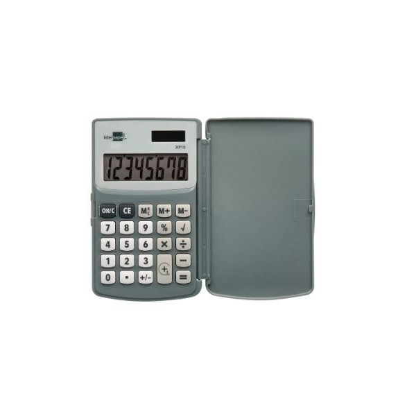 CALCULADORA DE SECRETARIA C/ TAMPA LP XF15 10DIG. 123x75x12mm - CINZA
