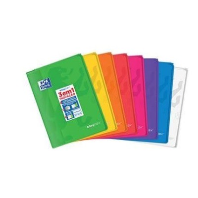 CADERNO AGRAFADO OXFORD EASYBOOK 3 EM 1 A4 48FLS 90gr. QUADRICULADO CORES SORTIDAS