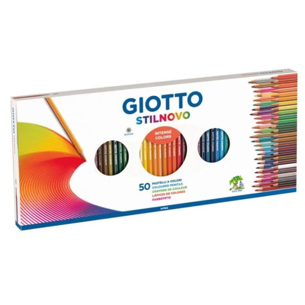 CAIXA C/ 50 x LAPIS DE CORES GIOTTO STILNOVO 18cm 