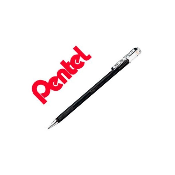 ESFEROGRAFICA ROLLER GEL PENTEL MATTEHOP K110 1.0mm PRETO