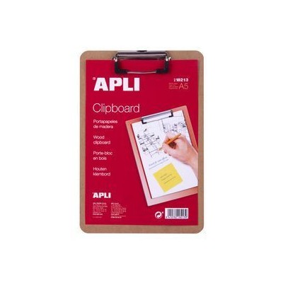 CLIP BOARD (PRANCHETA) MADEIRA  APLI A5 C/ ALAVANCA E CALCADOR