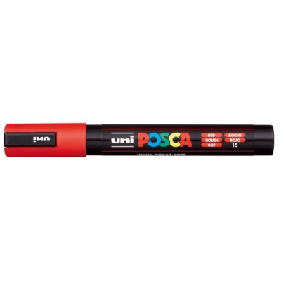 MARCADOR UNIBALL POSCA PC5M 1,8mm VERMELHO