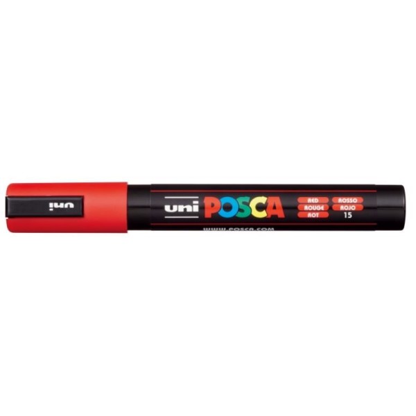 MARCADOR UNIBALL POSCA PC5M 1,8mm VERMELHO