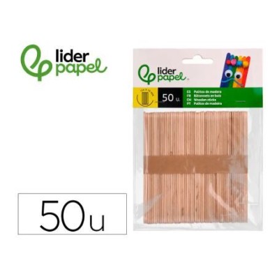 PACK C/ 50  x PALITOS MADEIRA P/ MANUALIDADES  COR NATURAL 11.4x1cm
