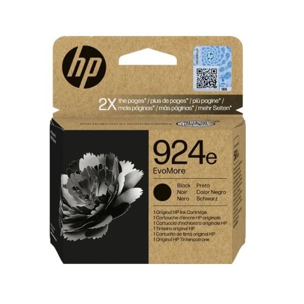 TINTEIRO HP 924e EvoMORE XL PRETO 1k ORIGINAL