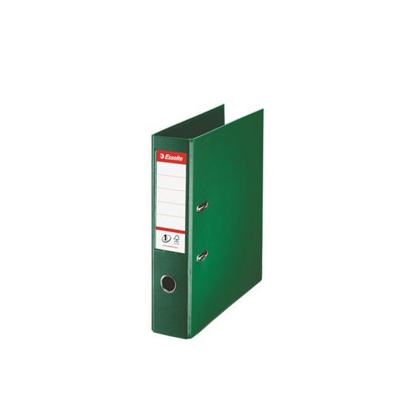 PASTA  ARQUIVO PVC ESSELTE Nº1  C/ CALHA METALICA A4  L/L 75/80MM VERDE