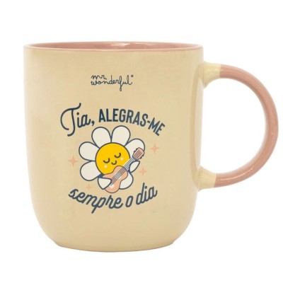 CANECA MR WONDERFUL 370ML - TIA, ALEGRAS-ME SEMPRE O DIA 