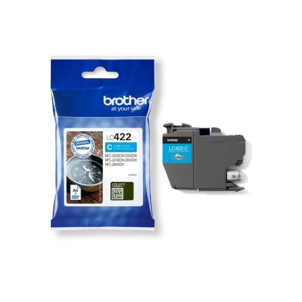 TINTEIRO BROTHER LC422 CYAN ORIGINAL