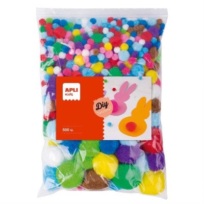 SACO C/ 500 x POM POM TAMANHO E CORES SORTIDAS